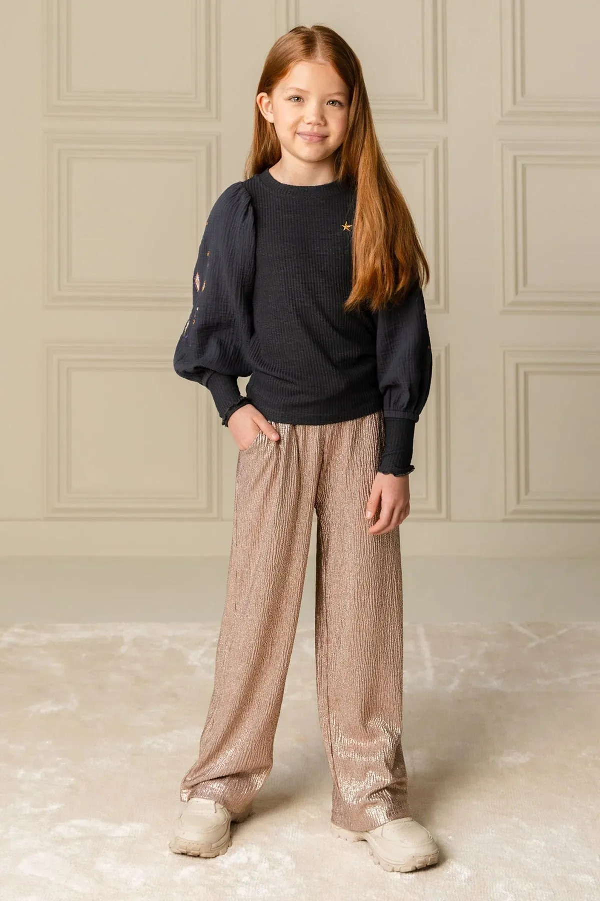 Tween Pants | Fenya Glitter Wide Leg Pant | Like Flo