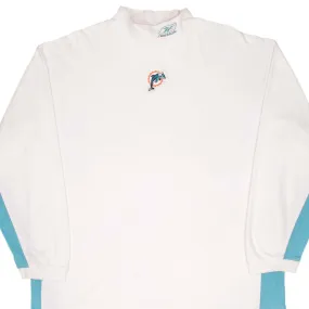 VINTAGE NFL MIAMI DOLPHINS 2000S TURTLENECK REEBOK SWEATSHIRT SIZE XL