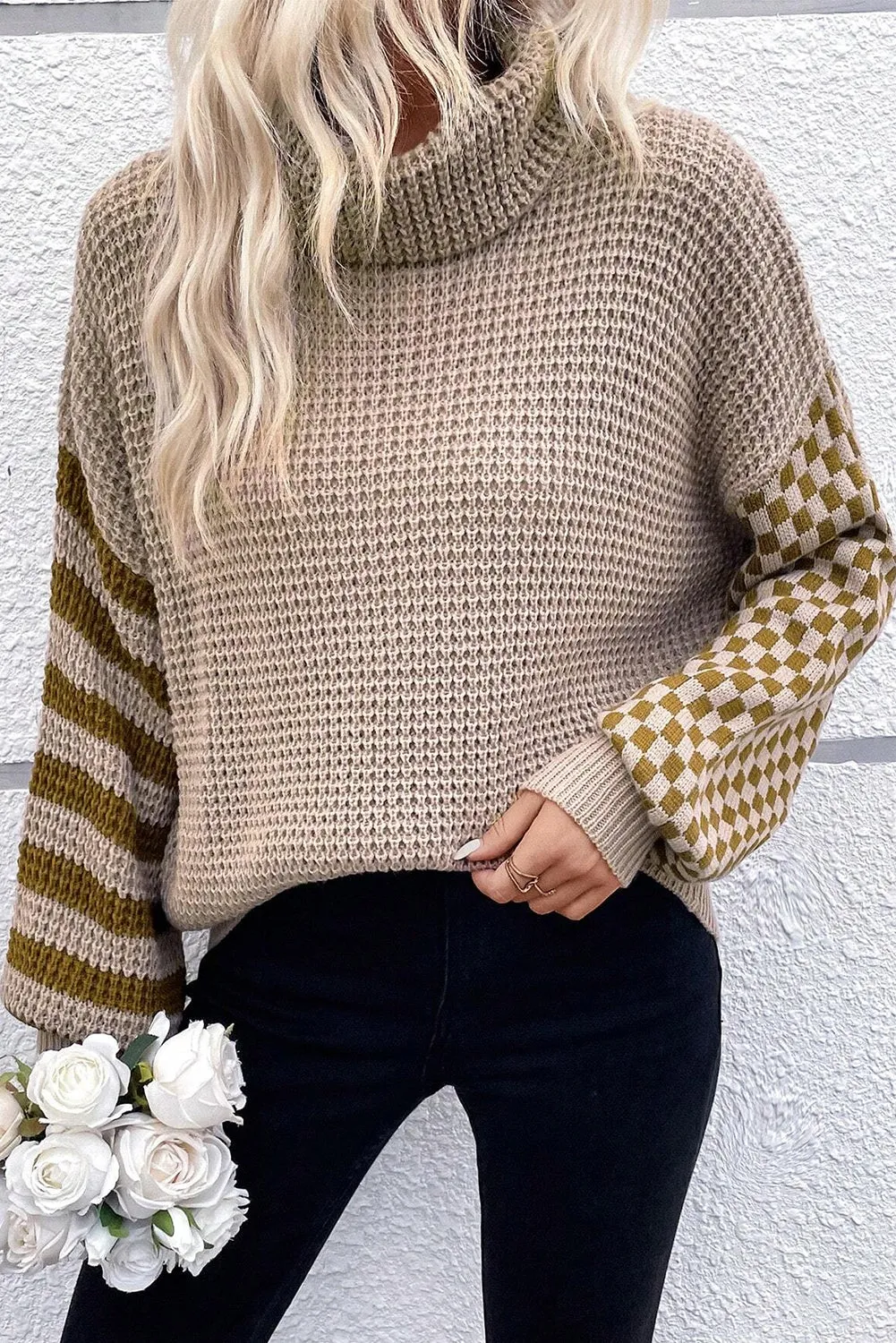 Waffle Combo Sweater