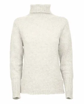 Women's Classic Cashmere Turtleneck Sweater Milk White