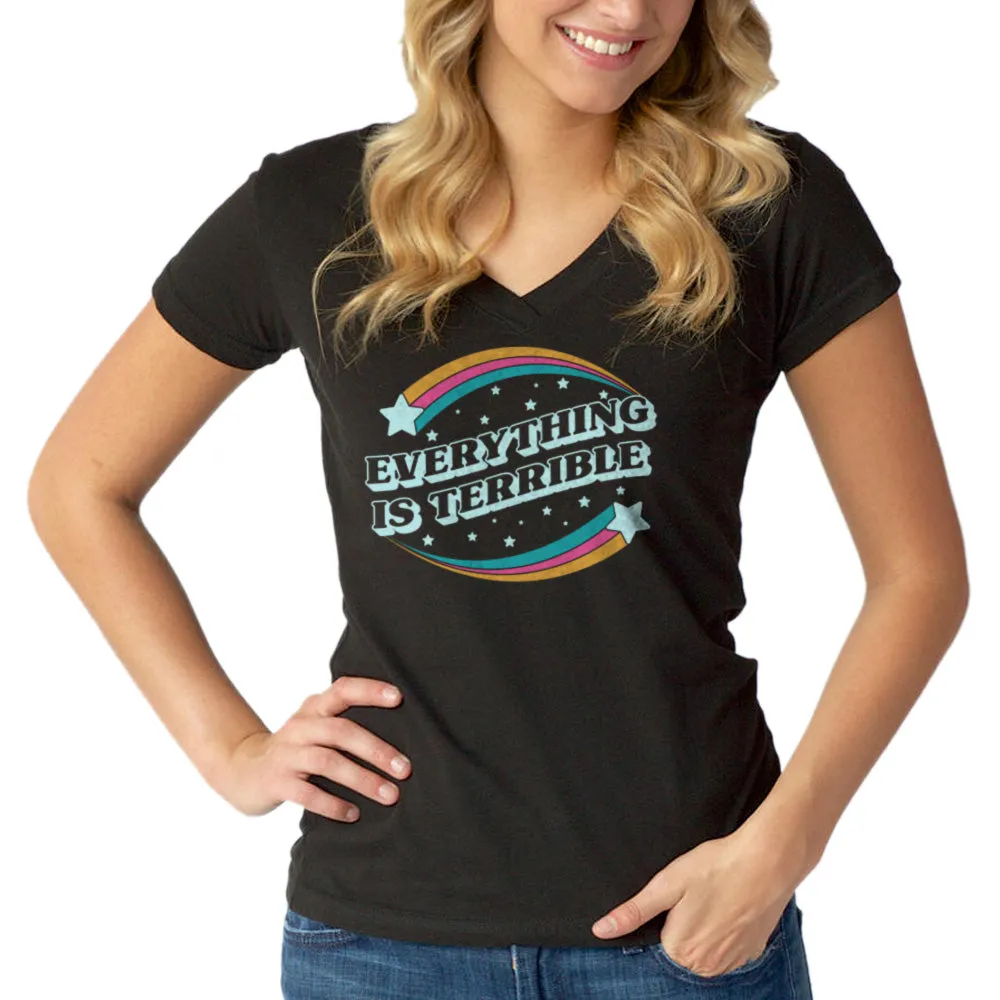 Women's Everything is Terrible Vneck T-Shirt