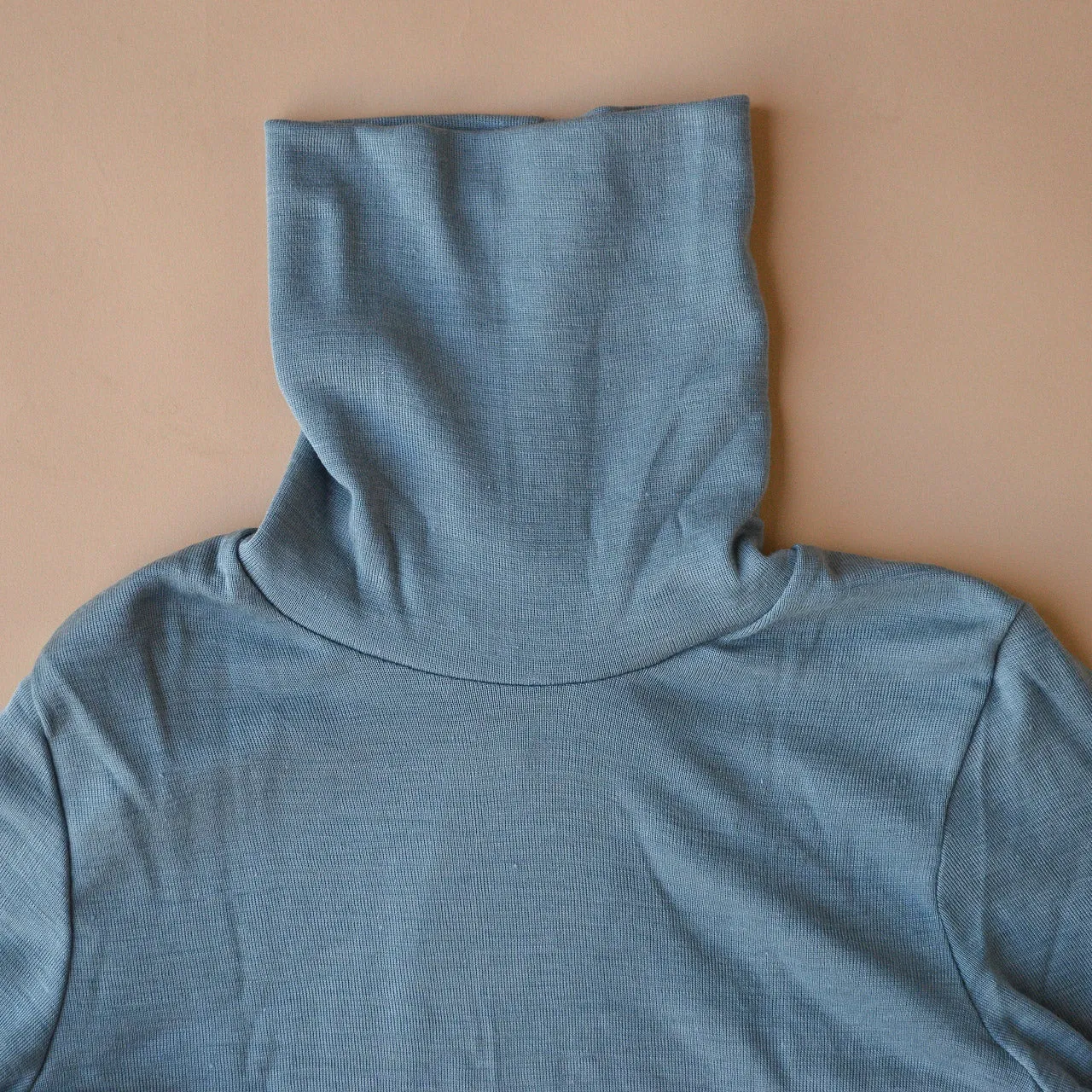 Women's Turtleneck Long Sleeve Top in Organic Merino/Silk