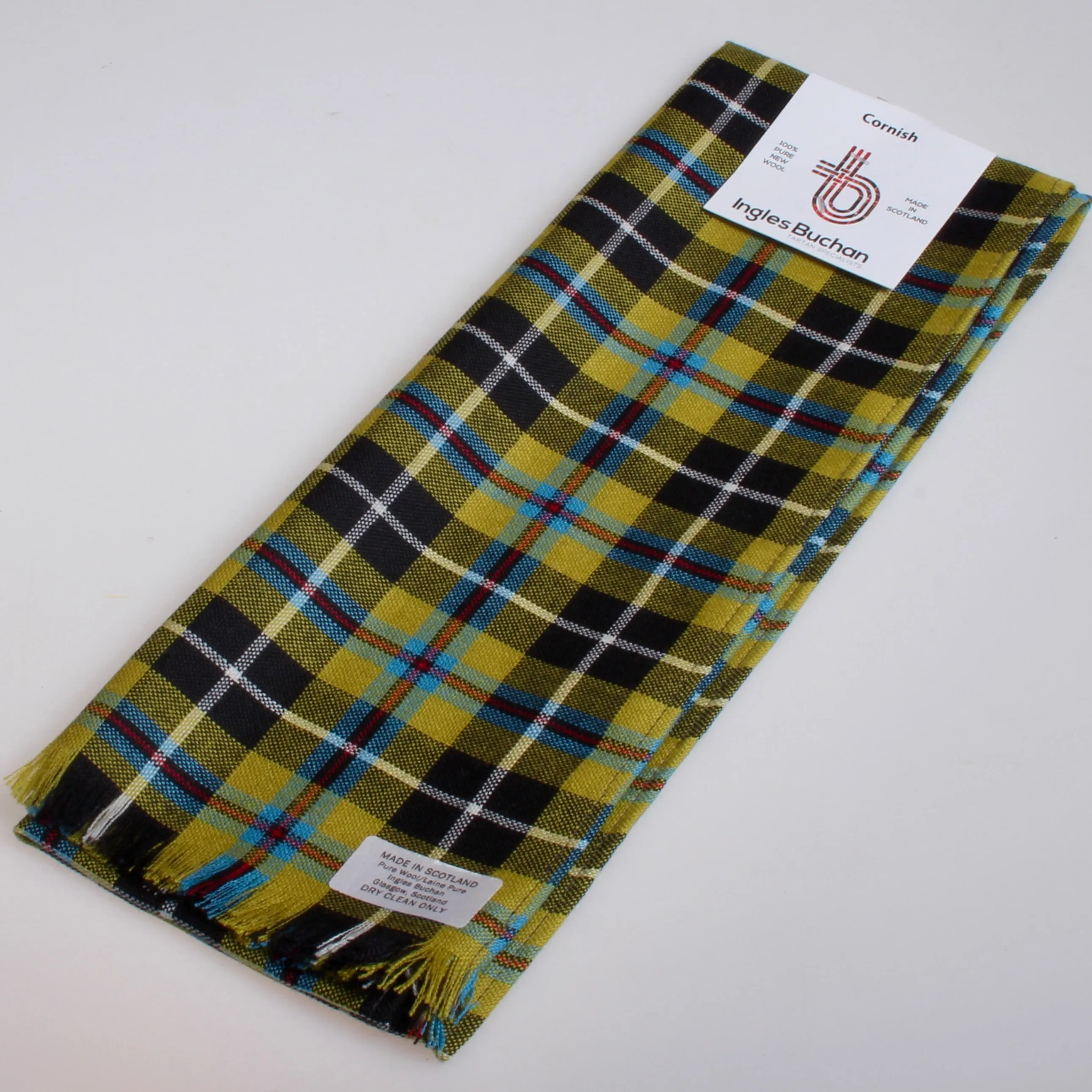 Wool Scarf in Cornish National Tartan.