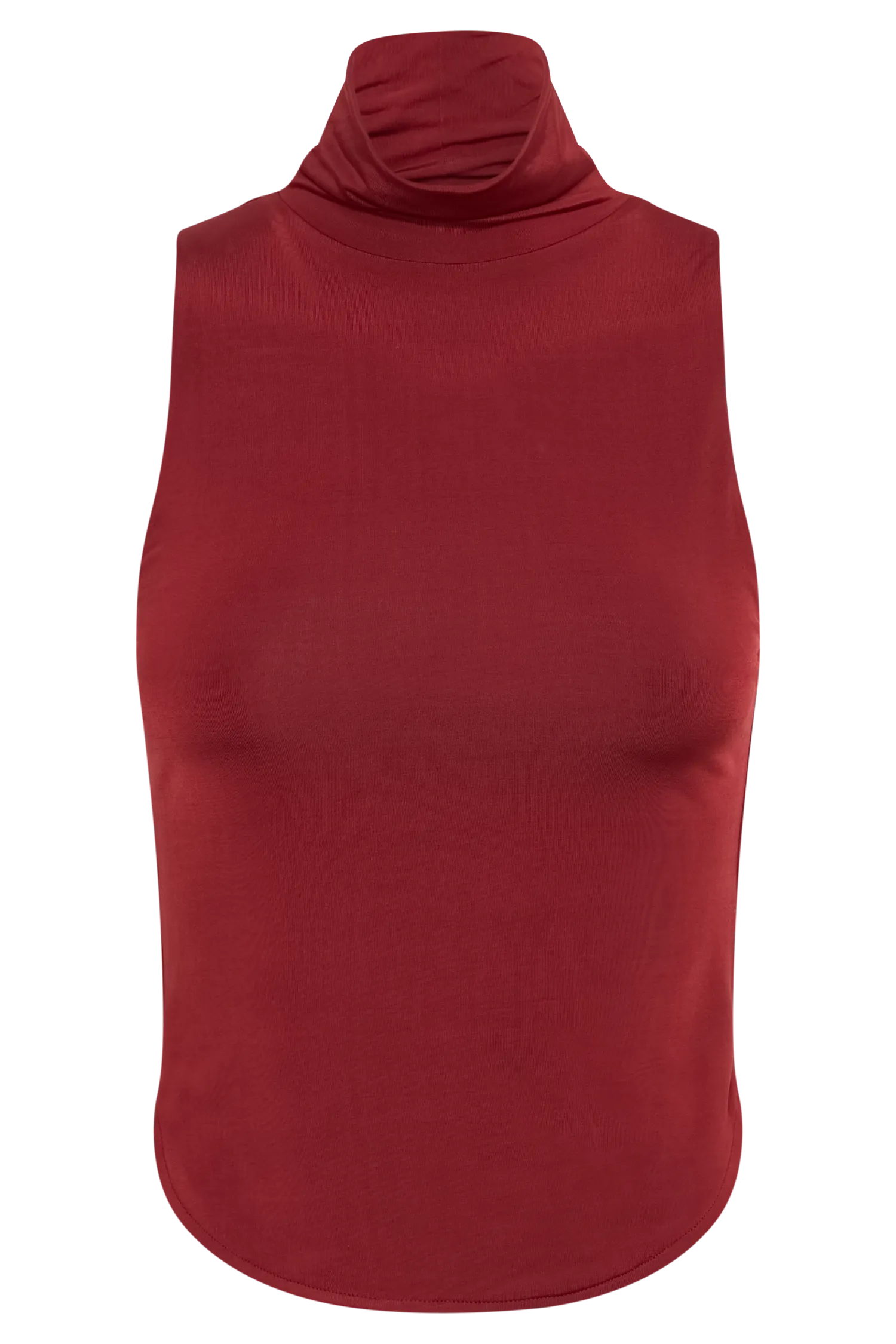 Wren Slinky Turtle Neck Top - Cherry Red