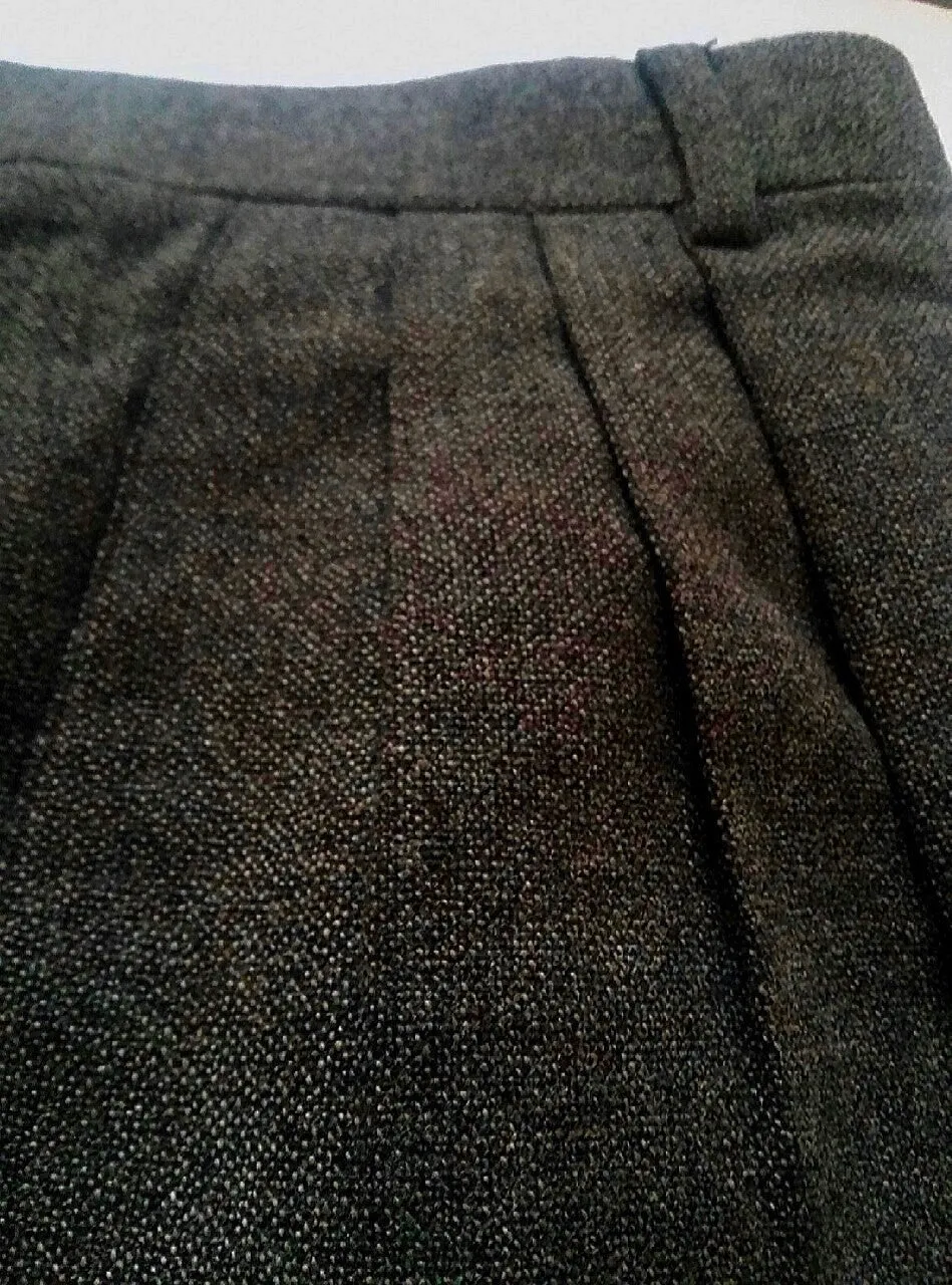 Zanella- Mutli-Color Tweed Pleated Fashion Trousers- size 34x32